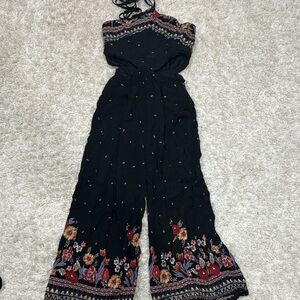 Sienna Sky Black Jumpsuit with Floral Accents